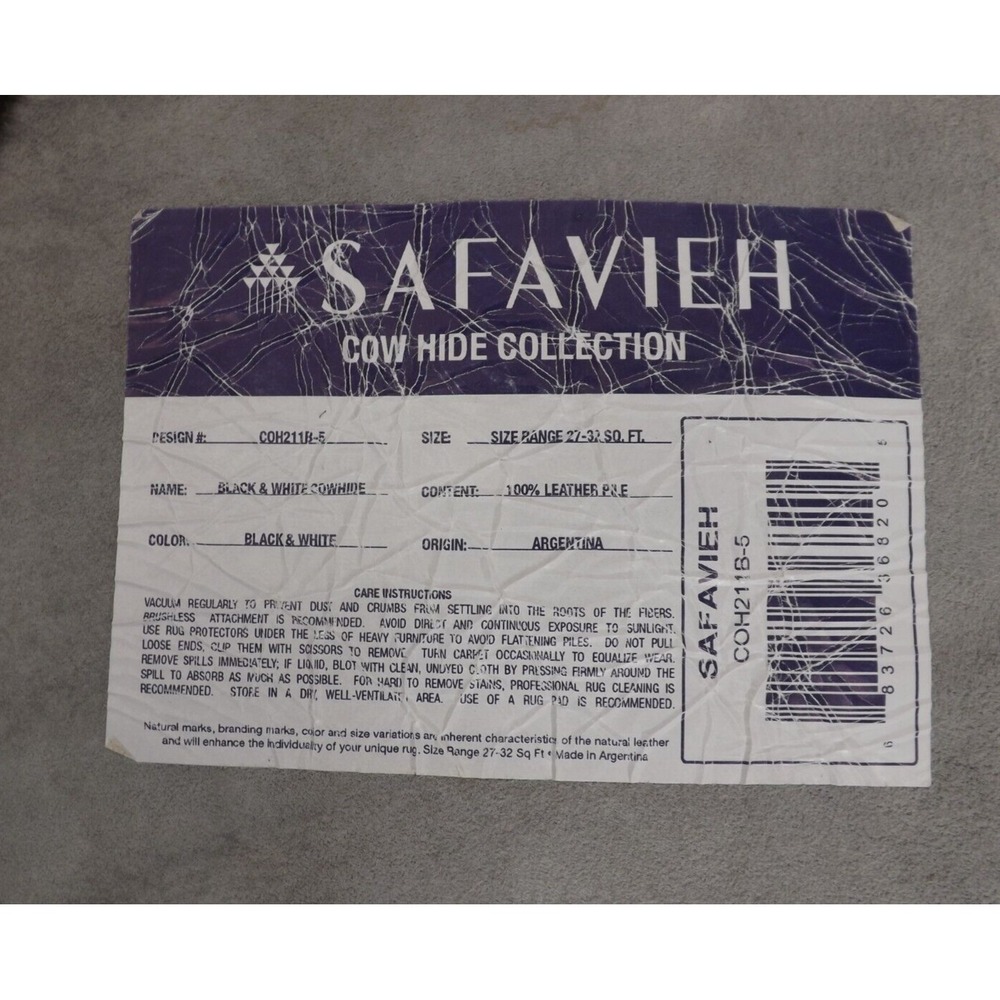 Safavieh Cow Hide Rug Collection COH211B-5 Brown/White - 27-32 sqft - Picture 12 of 16